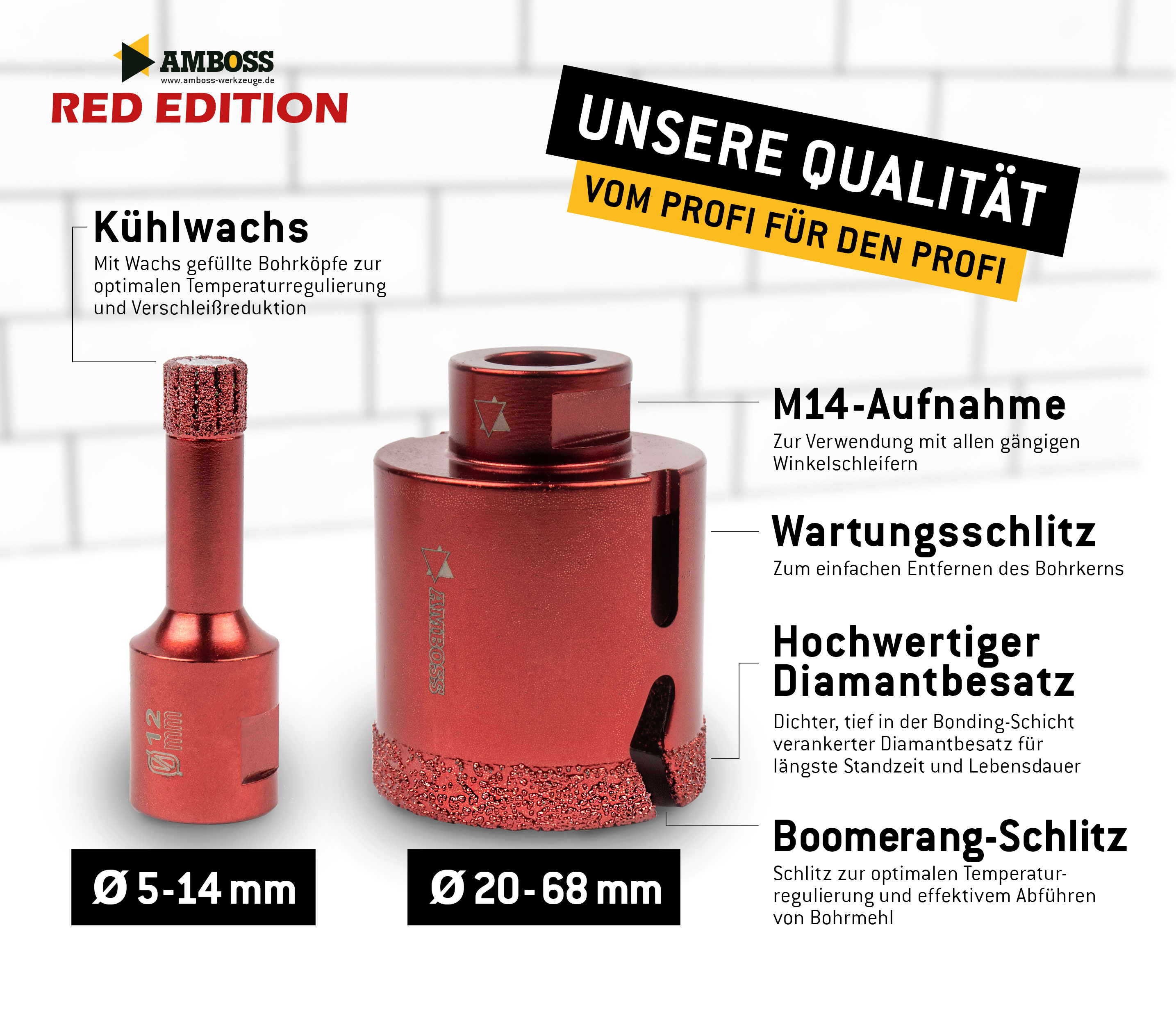 Amboss Red Edition Bohrkrone 40 mm 