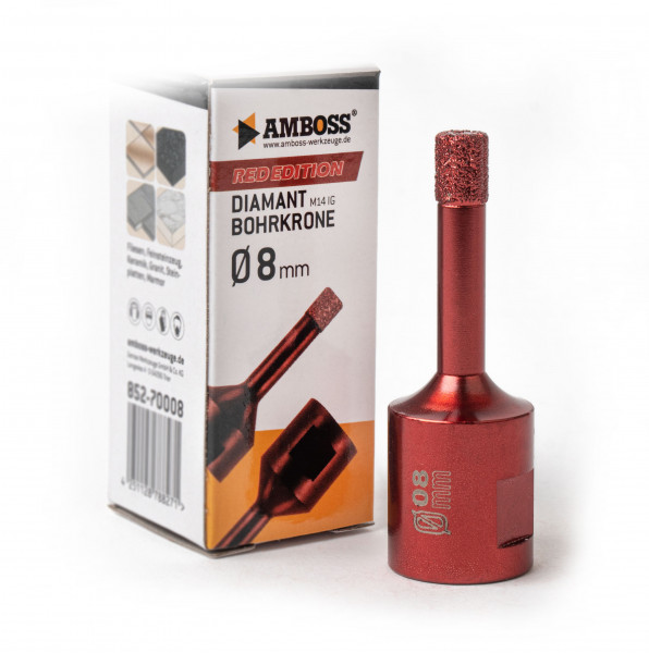 Amboss Red Edition Bohrkrone 8 mm